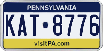 PA license plate KAT8776