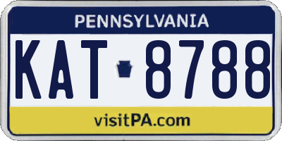 PA license plate KAT8788