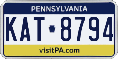PA license plate KAT8794