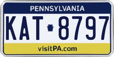 PA license plate KAT8797