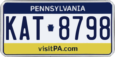 PA license plate KAT8798