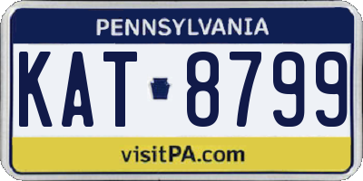 PA license plate KAT8799
