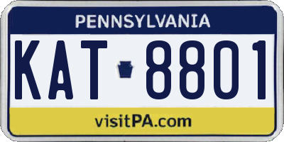 PA license plate KAT8801