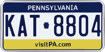 PA license plate KAT8804