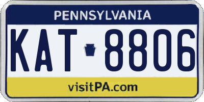 PA license plate KAT8806