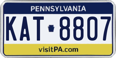 PA license plate KAT8807
