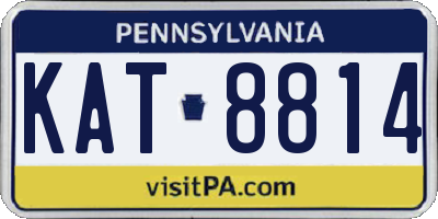 PA license plate KAT8814