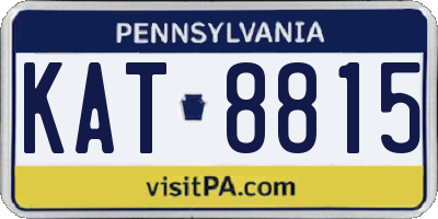 PA license plate KAT8815