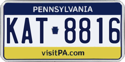 PA license plate KAT8816