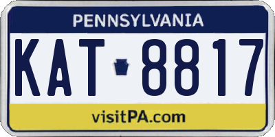 PA license plate KAT8817