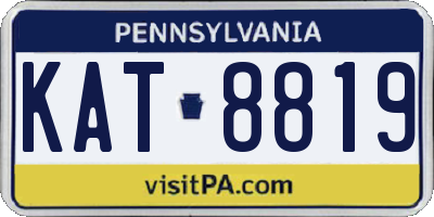 PA license plate KAT8819