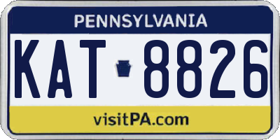 PA license plate KAT8826
