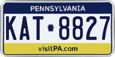 PA license plate KAT8827
