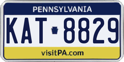 PA license plate KAT8829
