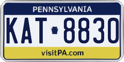 PA license plate KAT8830