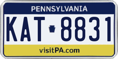 PA license plate KAT8831
