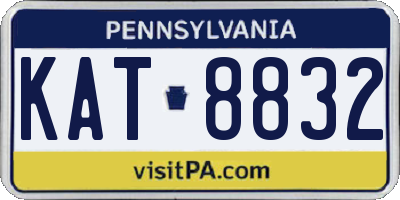 PA license plate KAT8832