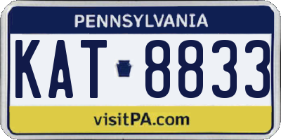 PA license plate KAT8833
