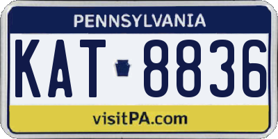 PA license plate KAT8836