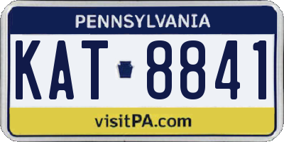 PA license plate KAT8841