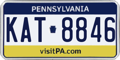 PA license plate KAT8846