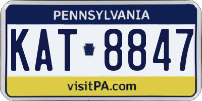 PA license plate KAT8847