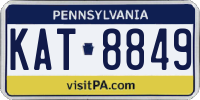 PA license plate KAT8849