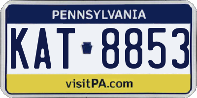 PA license plate KAT8853