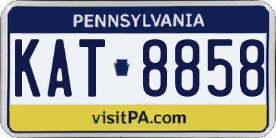 PA license plate KAT8858
