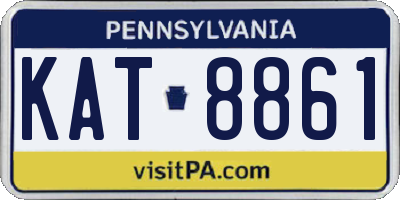 PA license plate KAT8861