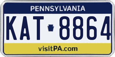 PA license plate KAT8864