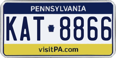 PA license plate KAT8866