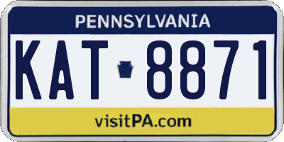 PA license plate KAT8871