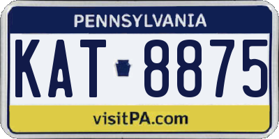 PA license plate KAT8875