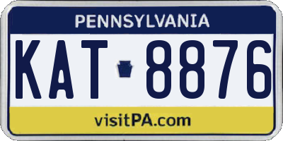 PA license plate KAT8876