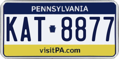 PA license plate KAT8877