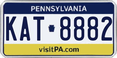 PA license plate KAT8882
