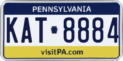 PA license plate KAT8884