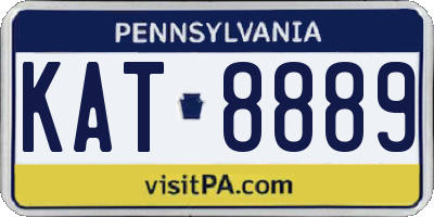 PA license plate KAT8889