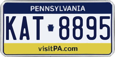 PA license plate KAT8895