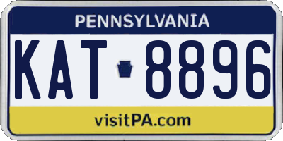 PA license plate KAT8896