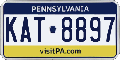 PA license plate KAT8897