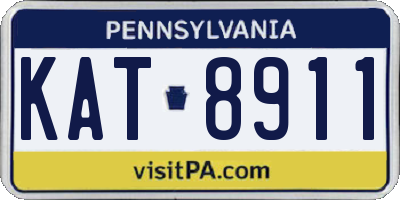 PA license plate KAT8911
