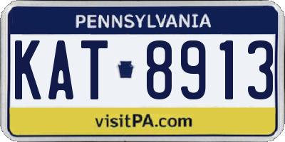 PA license plate KAT8913