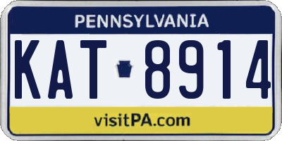 PA license plate KAT8914