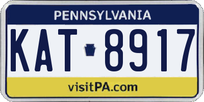 PA license plate KAT8917