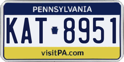 PA license plate KAT8951