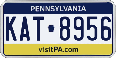 PA license plate KAT8956