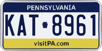 PA license plate KAT8961