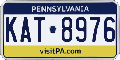 PA license plate KAT8976